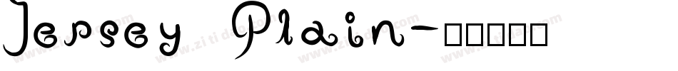 Jersey Plain字体转换